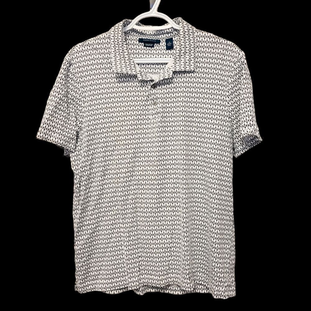 2/$20 Perry Ellis Black & White Polo Golf Shirt
